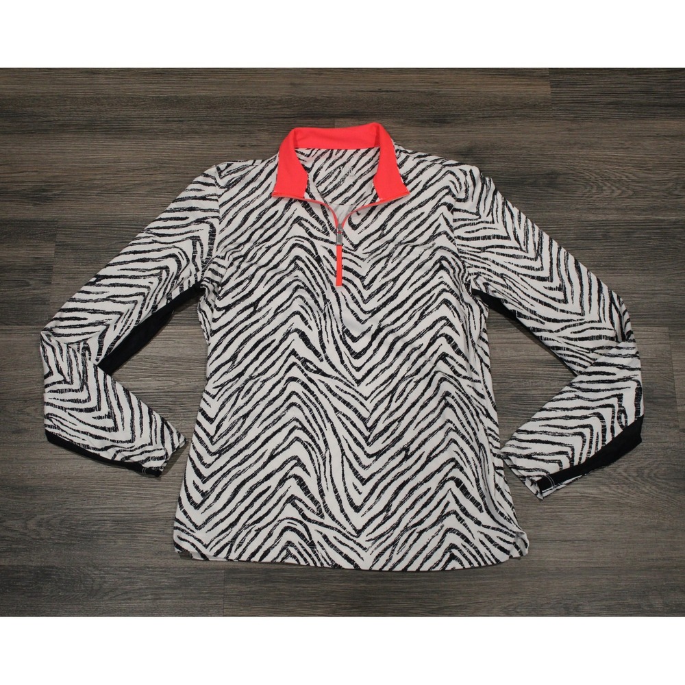 Tail‎ Activewear Zebra Print Pullover Top Long Sleeve Athletic Golf Shirt